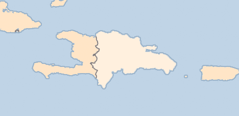 Kort Den Dominikanske Republik